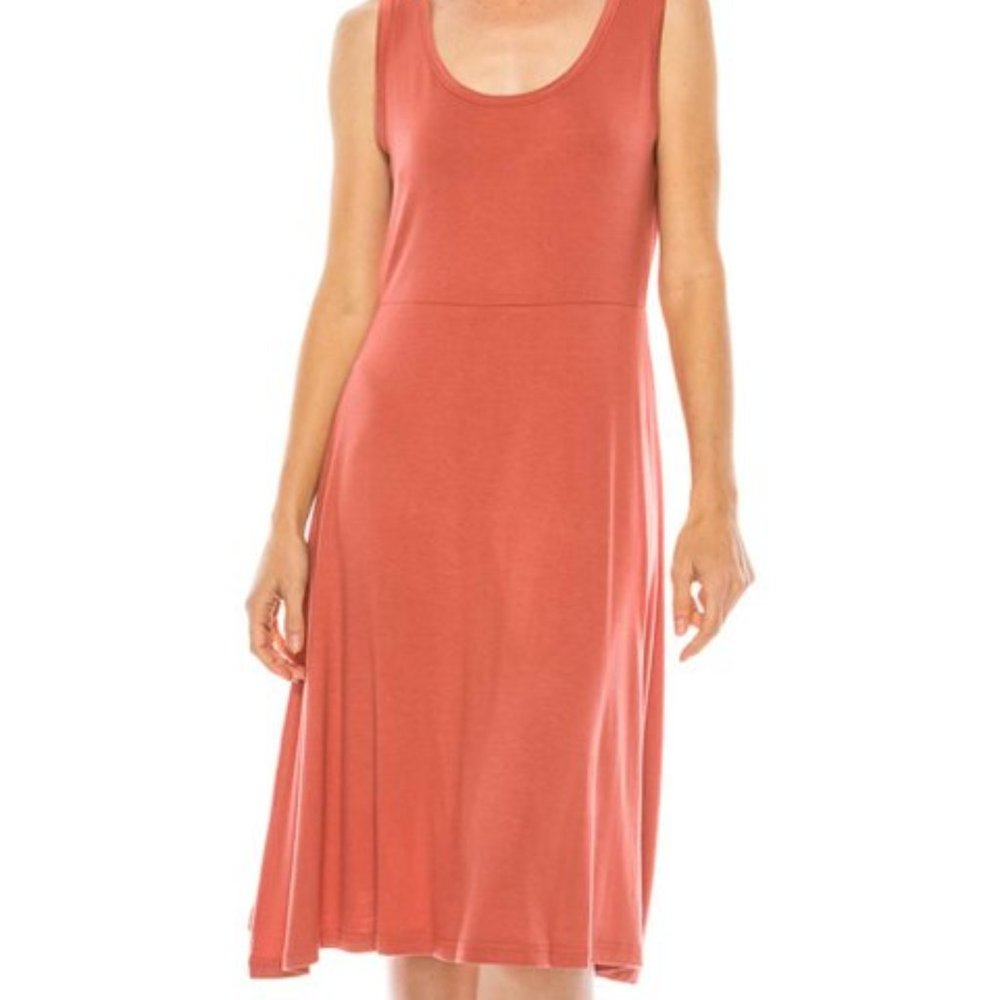NWT - Urban Diction | Dusty Cedar Sleeveless Empire-Waist Dress  - M